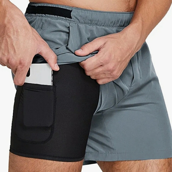 FitsT4 2 in 1 Running Shorts (L) - Picture 2 of 10